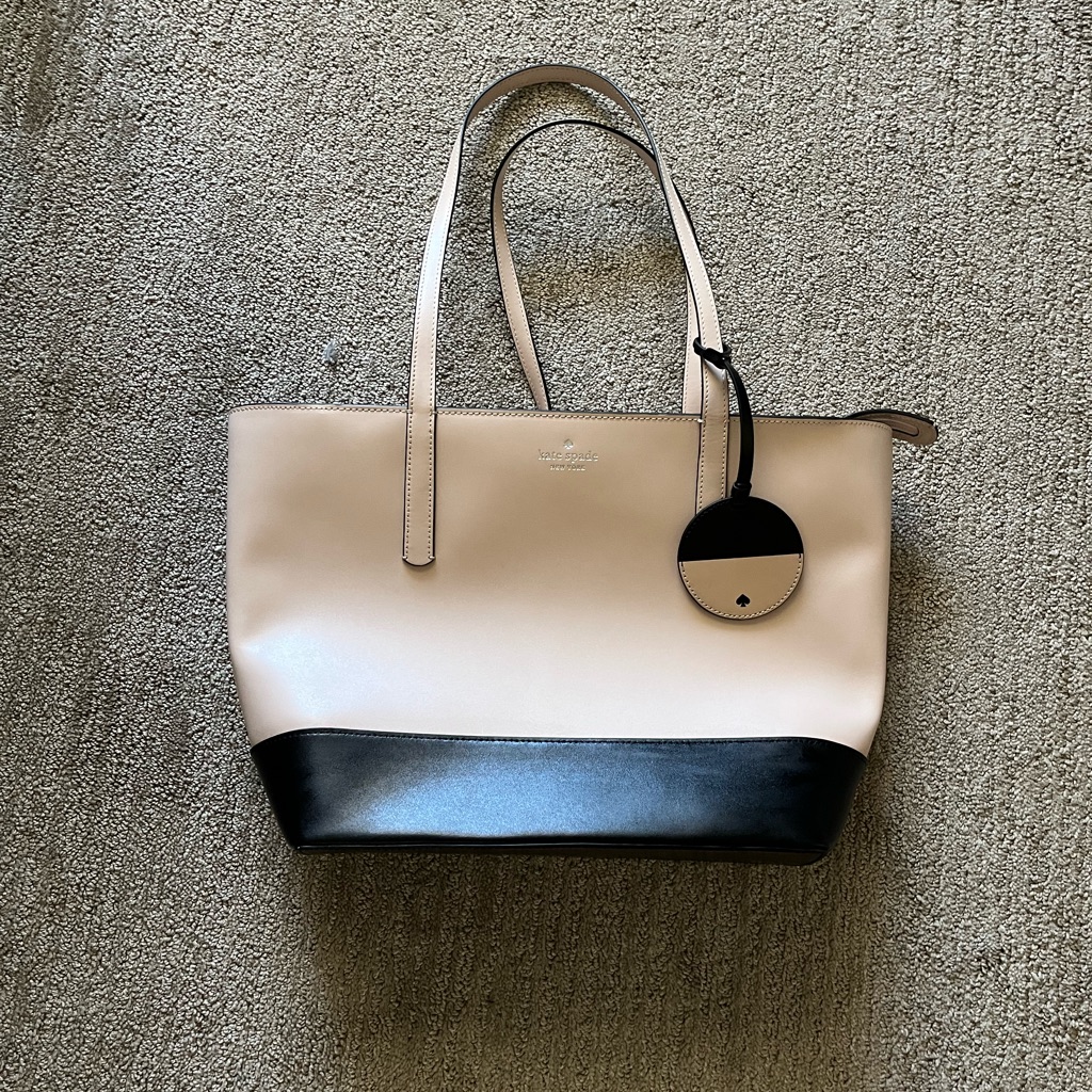 Nwot Kate Spade Briel Beige/Cream & Black Tote
